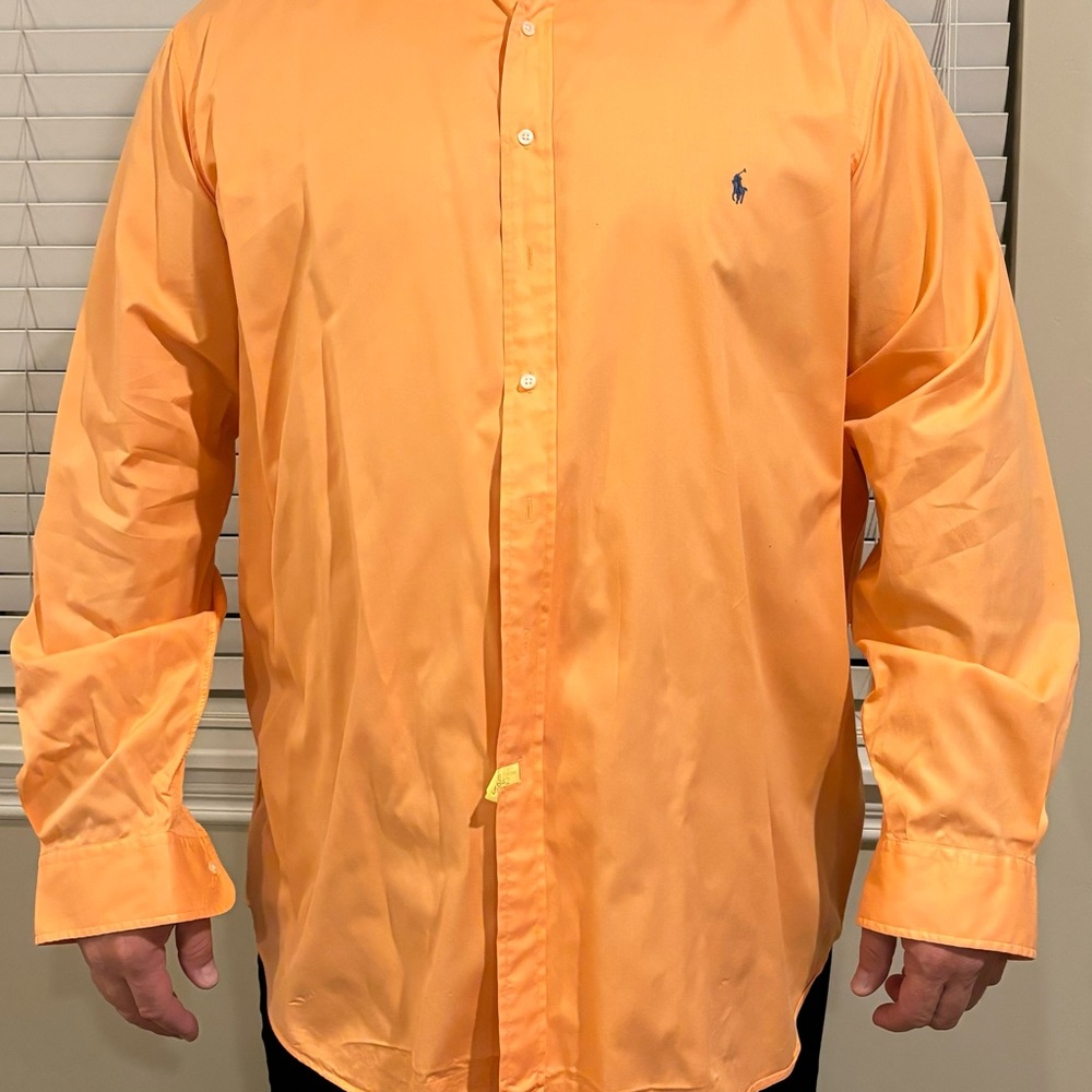 Polo Ralph Lauren Salmon button down shirt in big and tall 4XLT.
